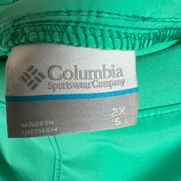 Columbia Womens PFG Shorts Aqua Stretch UPF 50 Outdoor Hiking Fishing Spring 2XL - Picture 2 of 10
